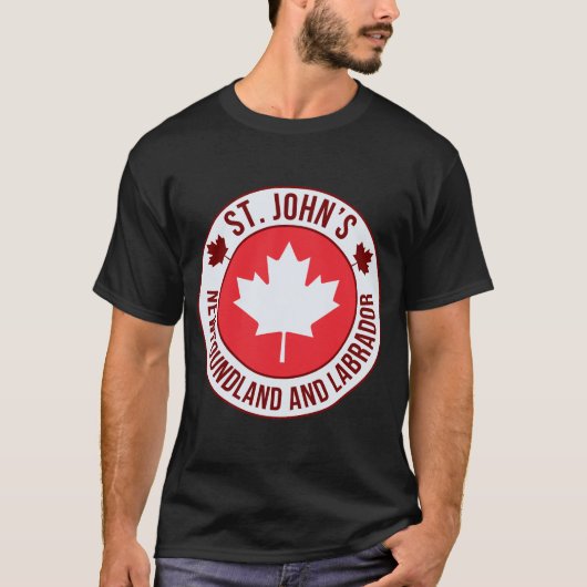 セントジョンズ カナダの街Tシャツ | 旅行と故郷 Tシャツ (正面)