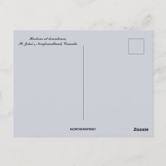 セントジョンズ・ニューファンドランド・カナダ港 ポストカード (裏面)