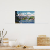 セントジョンズ・ブリッジを通過するUSSポートランド ポスター (キッチン)