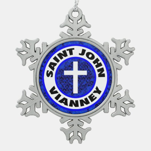 セントジョンビアーニー スノーフレークピューターオーナメント (正面)