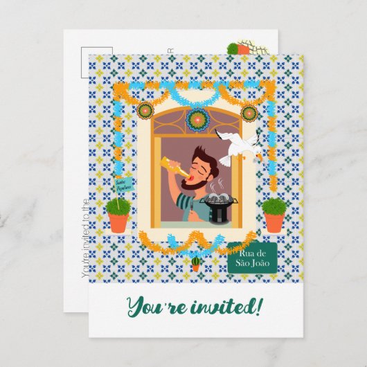 セントジョンポルトガルフェスタネイバーホテル インビテーションポストカード (正面/裏面)