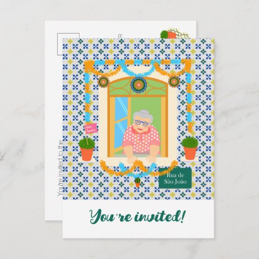セントジョンポルトガルフェスタネイバーホテル インビテーションポストカード (正面/裏面)