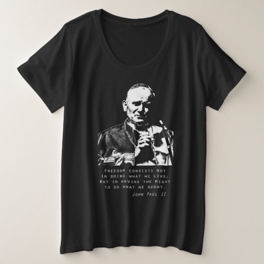 セントジョンポールIIのTシャツ プラスサイズTシャツ (デザイン正面)