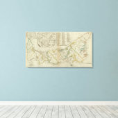 セントジョン島の地図 キャンバスプリント (インサイチュ (ウッドフロア))