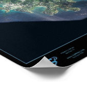 セントジョン米ヴァージン諸島衛星ポスター ポスター (角)