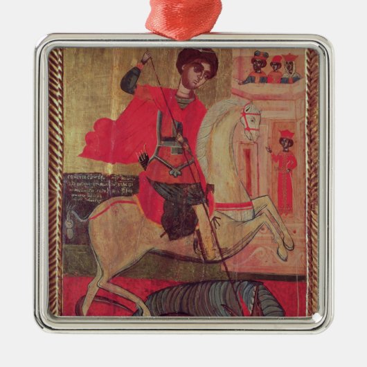 セントジョージおよびドラゴン1667年 メタルオーナメント (正面)