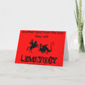 セントジョージおよびドラゴン カード (裏面)