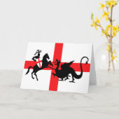 セントジョージおよびドラゴン カード (黄色い花)