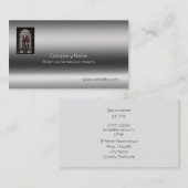 セントジョージとドラゴンのステンドグラス – メタリックな外観 名刺 (正面/裏面)