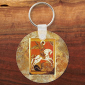 セントジョージとドラゴン中世 キーホルダー (正面)