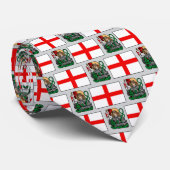 セントジョージとドラゴン&イギリス国旗のパターン ネクタイ (ロール)