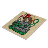 セントジョージとドラゴン(ニュルンベルク)陶磁器タイル タイル (側面)