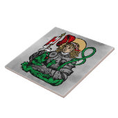 セントジョージとドラゴン（ニュルンベルク）陶磁器タイル タイル (側面)