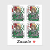 セントジョージとドラゴン(ニュルンベルク) 4アップステッカー シール (シート)