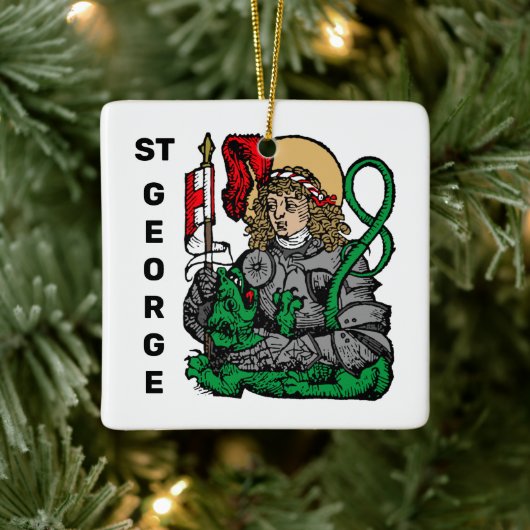 セントジョージとドラゴン(ニュールンベルク) セラミックオーナメント (ツリー)