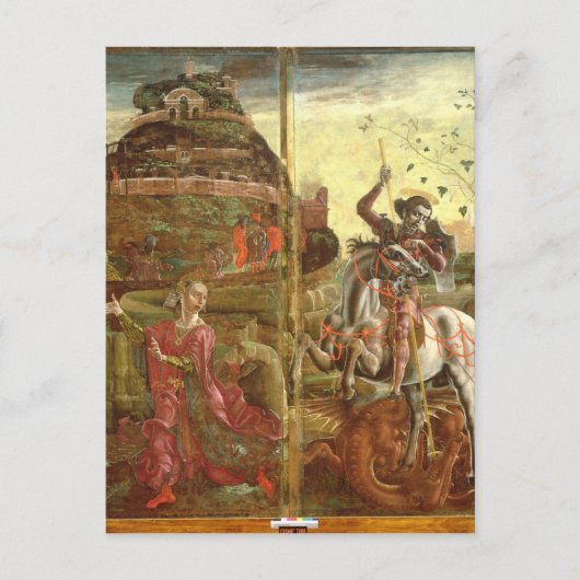 セントジョージとドラゴン ポストカード (正面)