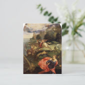 セントジョージとドラゴンbyティントレット ポストカード (スタンド正面)