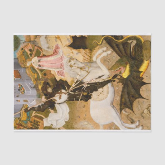 セントジョージとドラゴンby Bernat Martorell 薄葉紙 (正面)