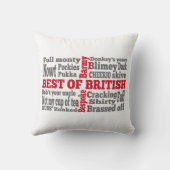 セントジョージのクロス国旗に描かれた英語のスラング クッション (裏面)