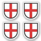 セントジョージのシールド – 4アップコンター シール (正面)