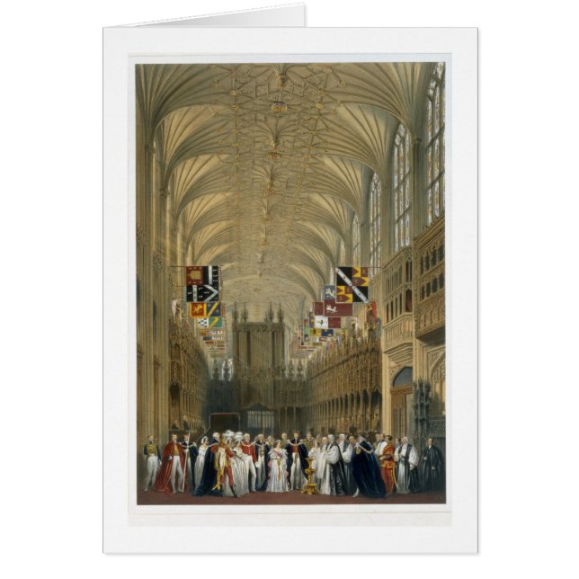 セントジョージのチャペル1838年のインテリア(色のlitho (正面)