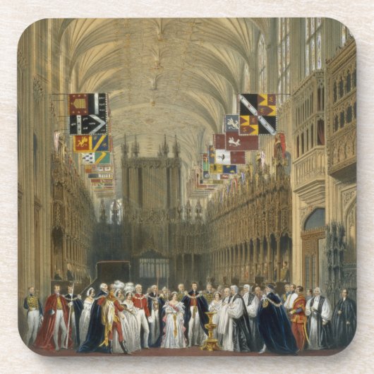 セントジョージのチャペル1838年のインテリア(色のlitho コースター (正面)