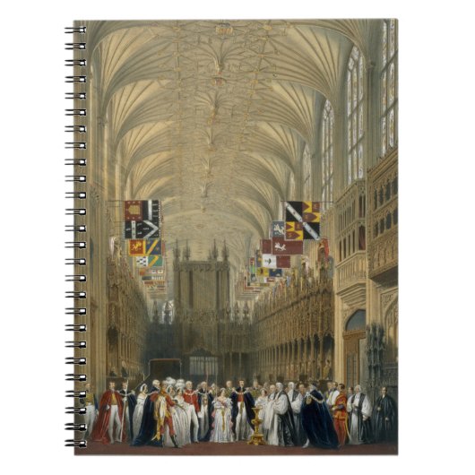 セントジョージのチャペル1838年のインテリア(色のlitho ノートブック (正面)