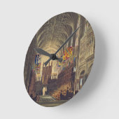 セントジョージのチャペル、Windsorの城、fのインテリア ラウンド壁時計 (傾斜)