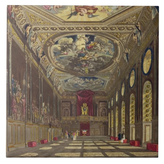 セントジョージのホールの「王室のなResからのWindsorの城、 タイル (正面)