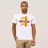 セントジョージの十字の3頭のライオン Tシャツ (正面フル)