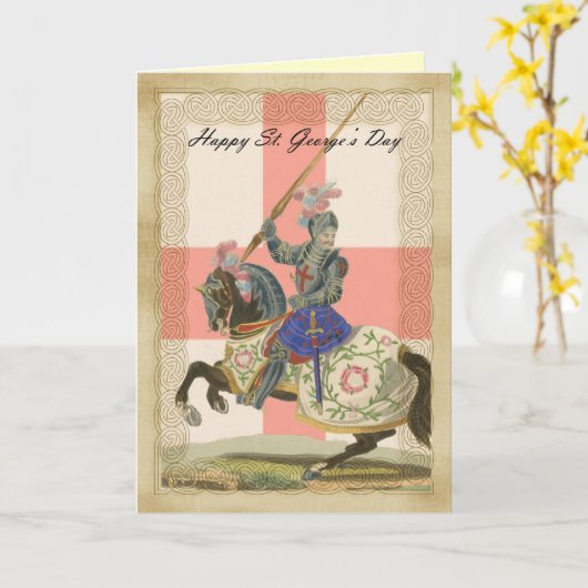セントジョージの日カード、セントジョージのcarda カード (黄色い花)