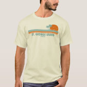 セントジョージアイランド フロリダ 陽光 ヤシの木 Tシャツ (正面)