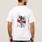 セントジョージクロスとFAの紋章付き – イングランドのサッカー Tシャツ (裏面)