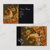 セントジョージズバトルドラゴンモノグラムブラック紙 名刺 (正面/裏面)