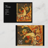 セントジョージズバトル&ドラゴンモノグラム金ゴールドブラック 名刺 (正面/裏面)