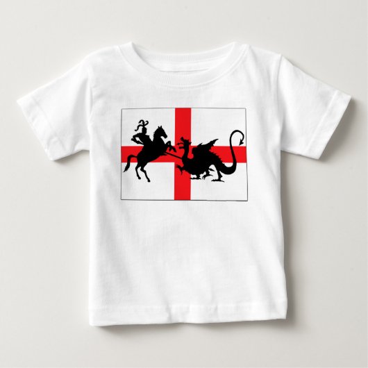 セントジョージズ・デイ英国国旗のベビー ベビーTシャツ (正面)