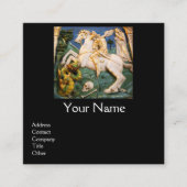 セントジョージドラゴンとプリンセスブラック スクエア名刺 (正面)