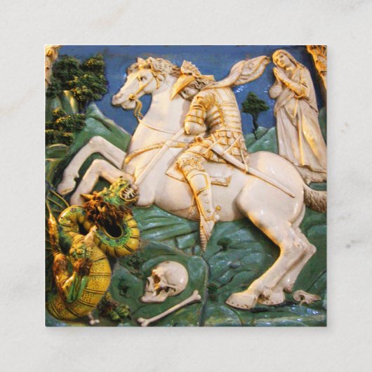 セントジョージドラゴンとプリンセスブラック スクエア名刺 (裏面)