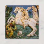 セントジョージドラゴンとプリンセスホワイトパール スクエア名刺 (裏面)