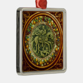 セントジョージドラゴンブロンズフローラクラウン メタルオーナメント (右)