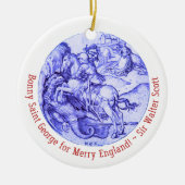 セントジョージパーソナライズされた殺し竜 セラミックオーナメント (正面)