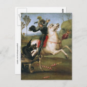 セントジョージファイティングドラゴンラファエルファインアート ポストカード (正面/裏面)