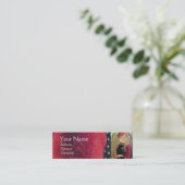 セントジョージポートレート、赤、黒、金ゴールド黄 スキニー名刺 (スタンド正面)