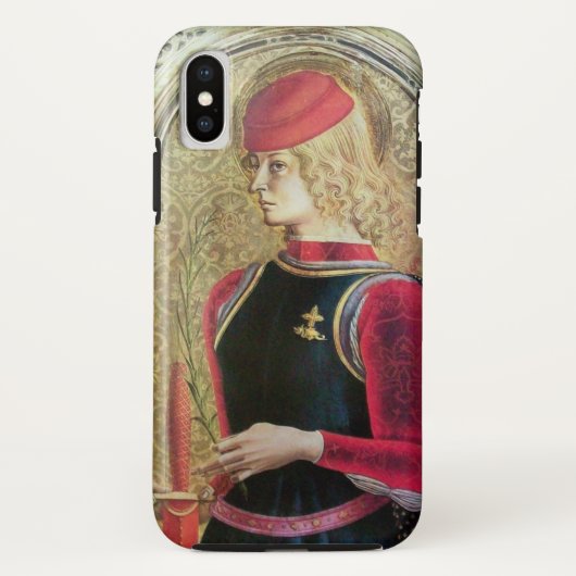 セントジョージポートレート、赤、黒、金ゴールド黄 Case-Mate iPhoneケース (裏面)