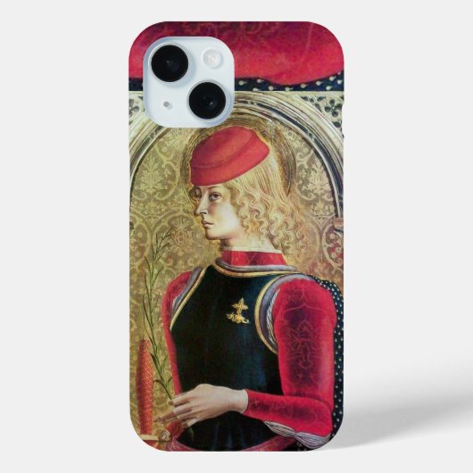 セントジョージポートレート、赤、黒、金ゴールド黄 Case-Mate iPhoneケース (裏面)