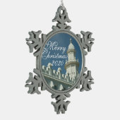 セントジョージユタの寺院のオーナメント スノーフレークピューターオーナメント (左)