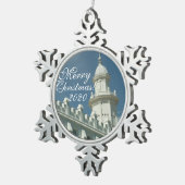 セントジョージユタの寺院のオーナメント スノーフレークピューターオーナメント (右)