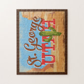 セントジョージユタの漫画デザートヴィンテージ旅行 ジグソーパズル (縦)