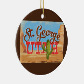セントジョージユタの漫画デザートヴィンテージ旅行 セラミックオーナメント (右)