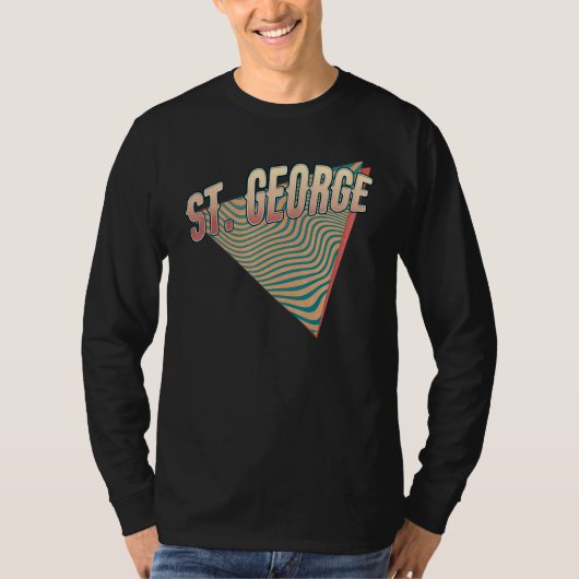 セントジョージユタスローバックヴィンテージレトロ Tシャツ (正面)